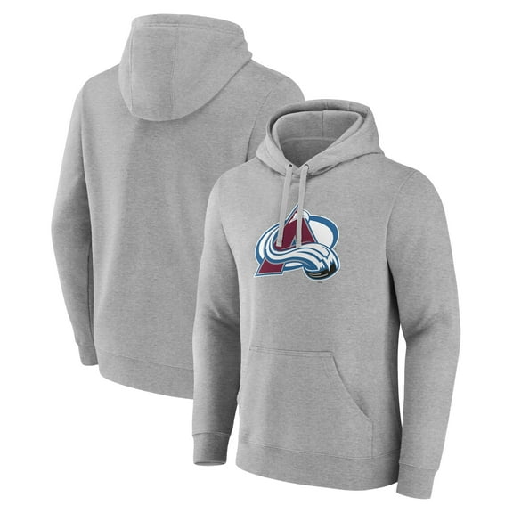 Men's Gray Colorado Avalanche Primary Team Logo Pullover Hoodie