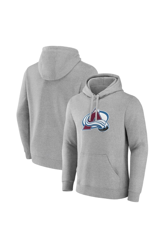 Men's Gray Colorado Avalanche Primary Team Logo Pullover Hoodie