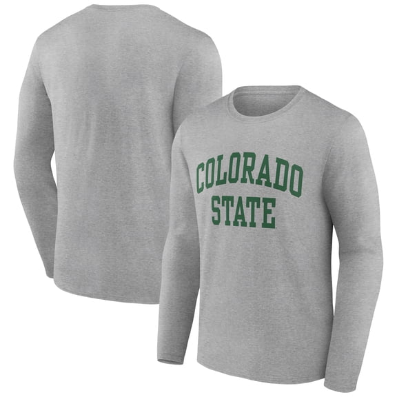 Men's Gray Colorado State Rams Basic Arch Long Sleeve T-Shirt