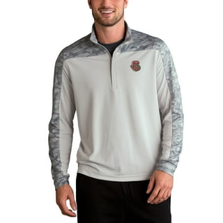 Men's Uscape Apparel Heather Gray Cornell Big Red Premium Heavyweight Pullover Sweatshirt