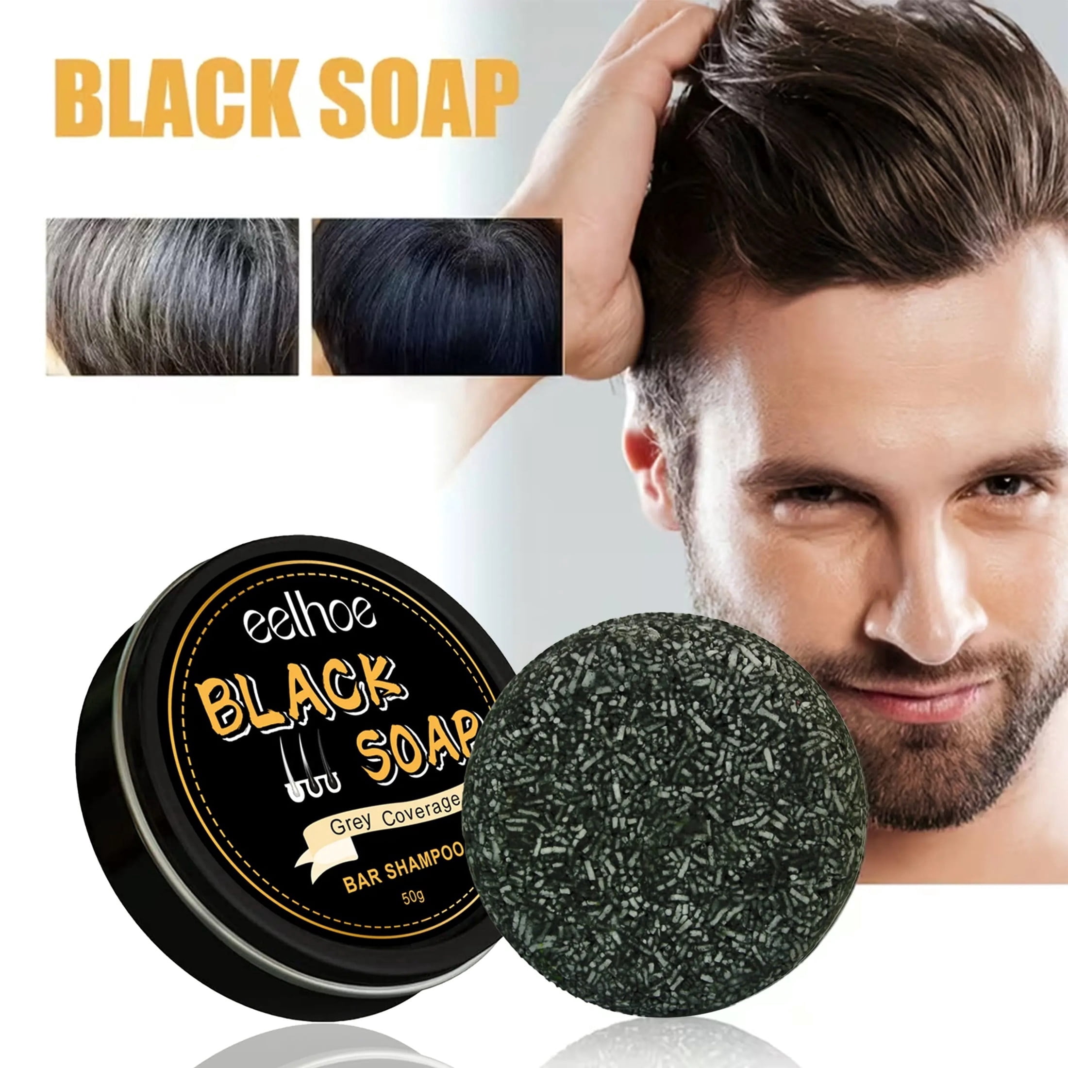 Black Soap Shampoo Bar for Natural Hair Care