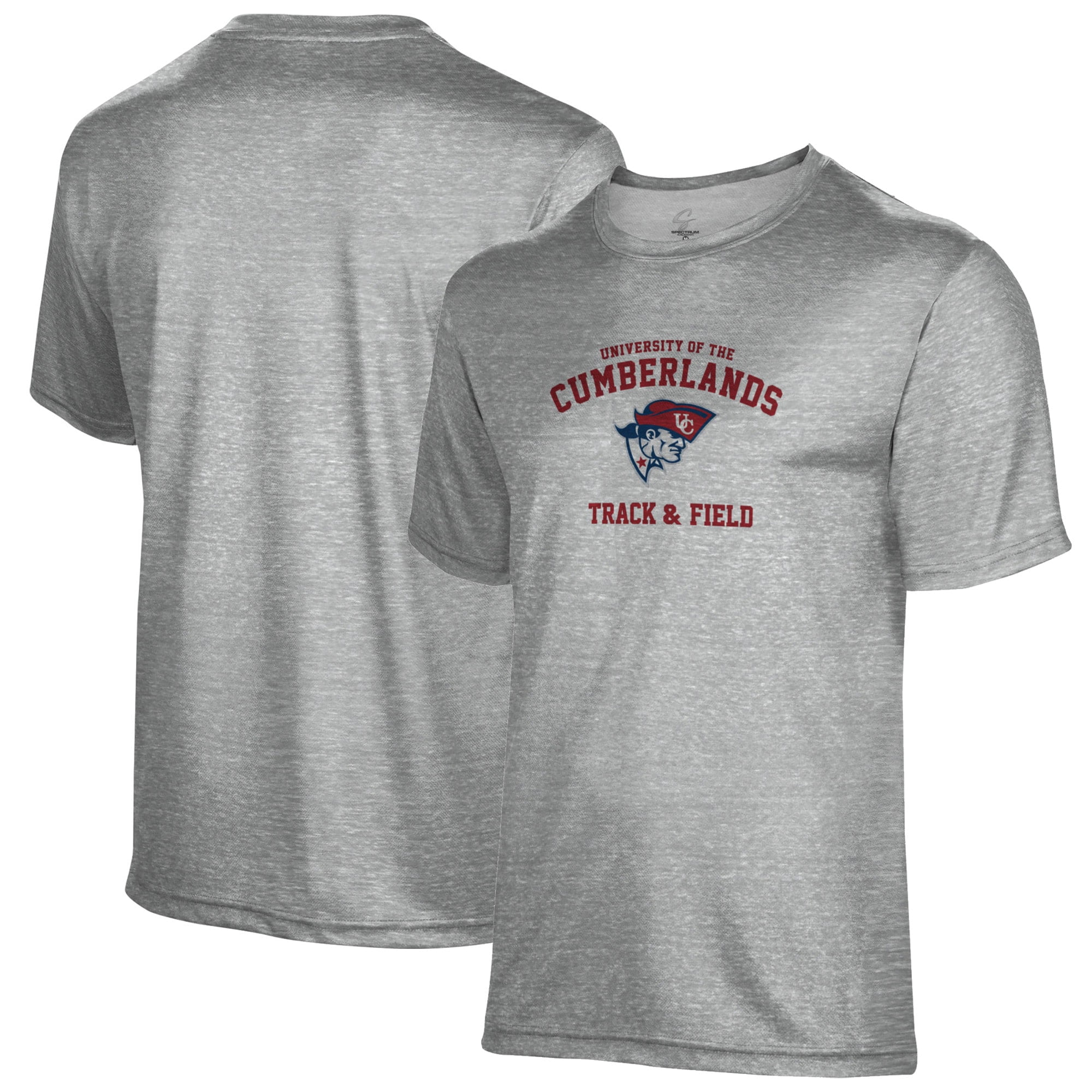 Men's Gray Cumberlands Patriots Track Field Name Drop T-Shirt