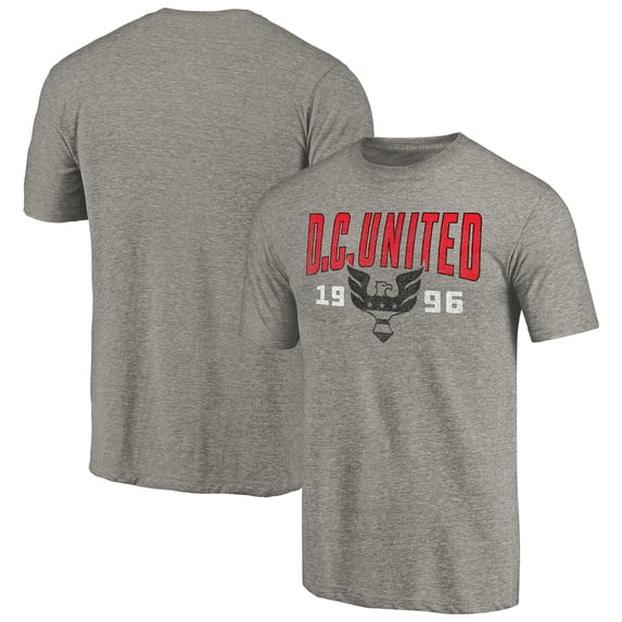 Men's Gray D.C. United Antique Stack Tri-Blend T-Shirt