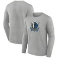 thumbnail image 1 of Men's Gray Dallas Mavericks Alternate Logo Long Sleeve T-Shirt, 1 of 3