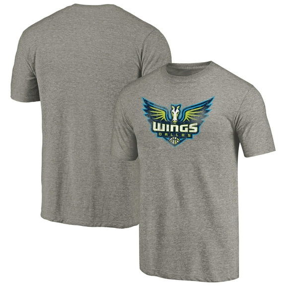 Men's Gray Dallas Wings Distressed Team Tri-Blend T-Shirt