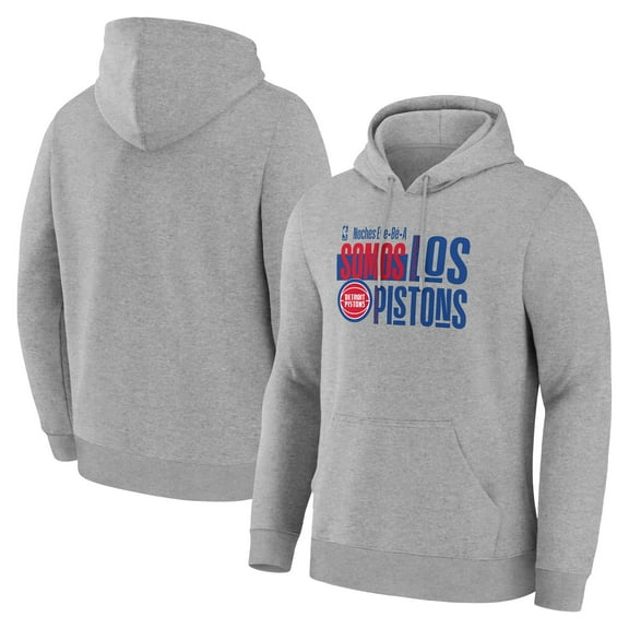 Men's Gray Detroit Pistons Noches Training Hoodie