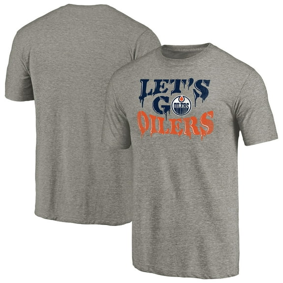 Men's Gray Edmonton Oilers Hometown Collection Tri-Blend T-Shirt