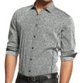thumbnail image 1 of Men's Gray Floral Button Down Shirt, 1 of 5