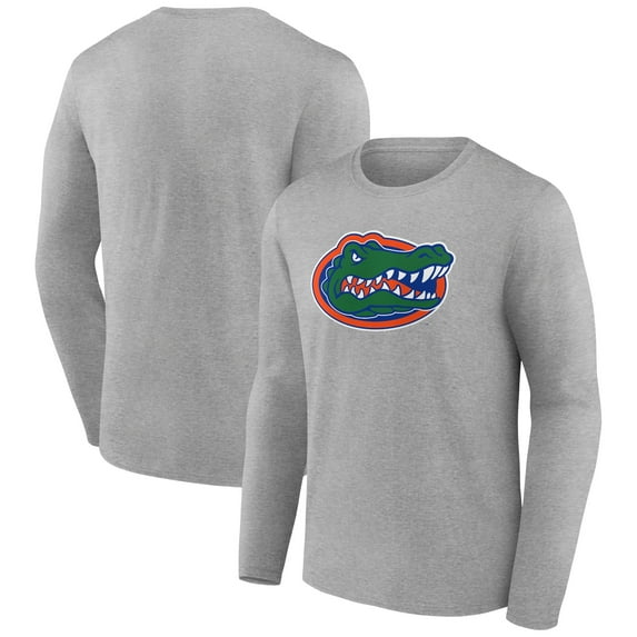 Men's Gray Florida Gators Logo Long Sleeve T-Shirt