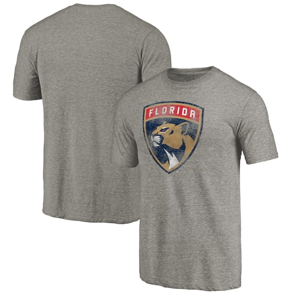 Men's Gray Florida Panthers New Logo Tri-Blend T-Shirt