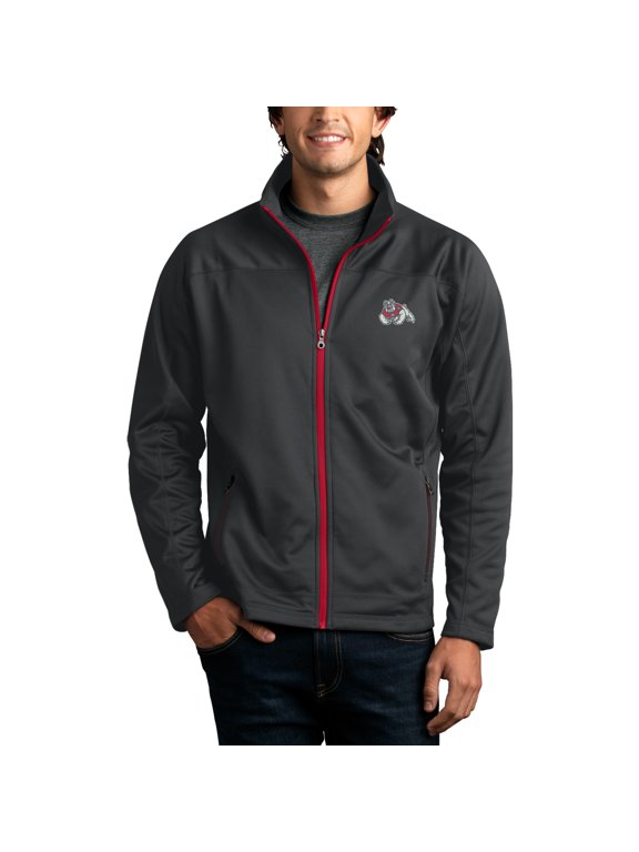 Men's Gray Fresno State Bulldogs Brushed Back Micro-Fleece Full-Zip Jacket