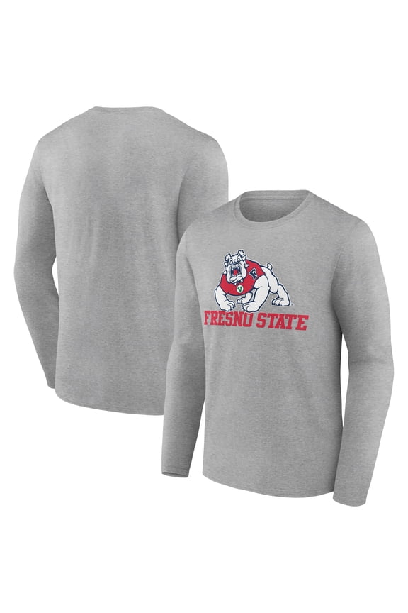 Men's Gray Fresno State Bulldogs Campus Long Sleeve T-Shirt