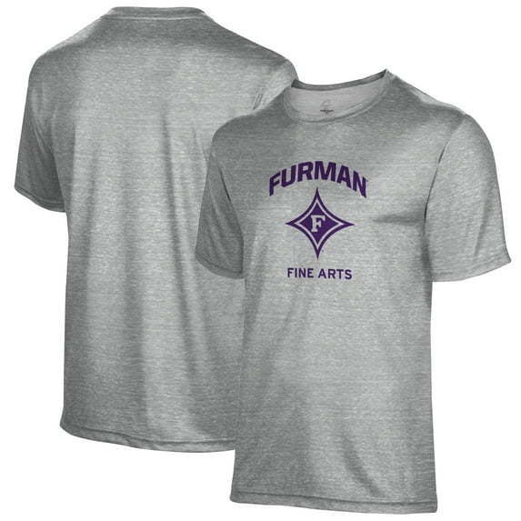 Men's Gray Furman Paladins Fine Arts Name Drop T-Shirt