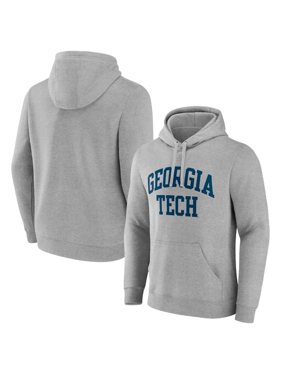 Men's Gray Georgia Tech Basic Arch Pullover Hoodie