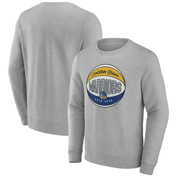Men's Gray Golden State Warriors Hard Color Pullover Sweatshirt