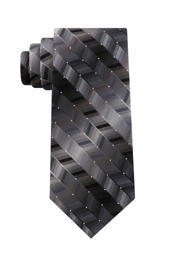 Men's Gray Hawk Geometric Skinny Slim Neck Tie Silk Not Applicable