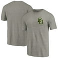 thumbnail image 1 of Men's Gray Heather Baylor Bears Left Chest Distressed Logo Tri-Blend T-Shirt, 1 of 3