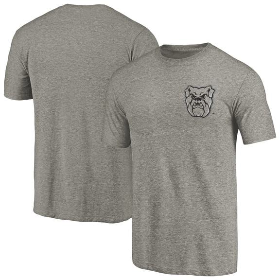 Men's Gray Heather Butler Bulldogs Left Chest Distressed Logo Tri-Blend T-Shirt
