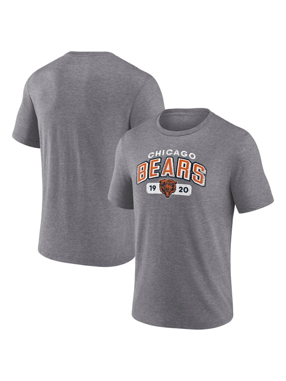 Men's Fanatics Heather Gray Chicago Bears Tri-Blend Go Ahead T-Shirt