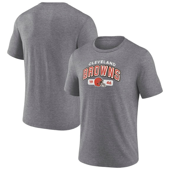 Men's Fanatics Heather Gray Cleveland Browns Tri-Blend Go Ahead T-Shirt