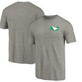 thumbnail image 1 of Men's Gray Heather North Dakota fighting Sioux Left Chest Distressed Logo Tri-Blend T-Shirt, 1 of 3