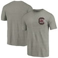 thumbnail image 1 of Men's Gray Heather South Carolina Gamecocks Left Chest Distressed Logo Tri-Blend T-Shirt, 1 of 3