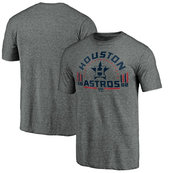 Men's Gray Houston Astros Team Freedom Tri-Blend T-Shirt