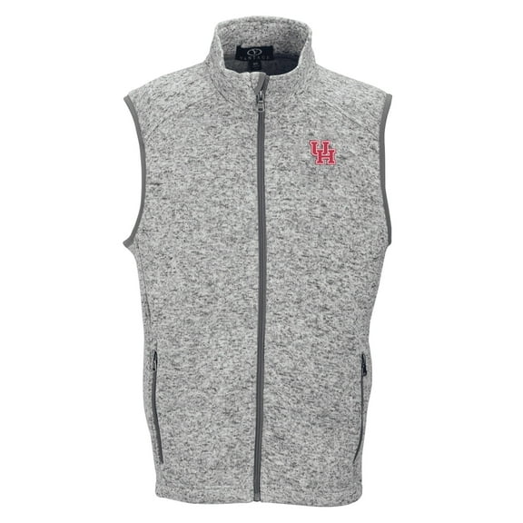 Men's Gray Houston Cougars Summit Full-Zip Sweater Vest