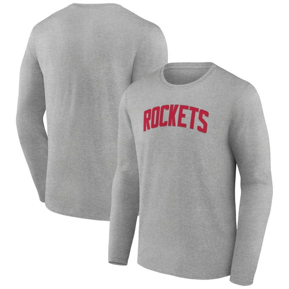 Men's Gray Houston Rockets Alternate Logo Long Sleeve T-Shirt