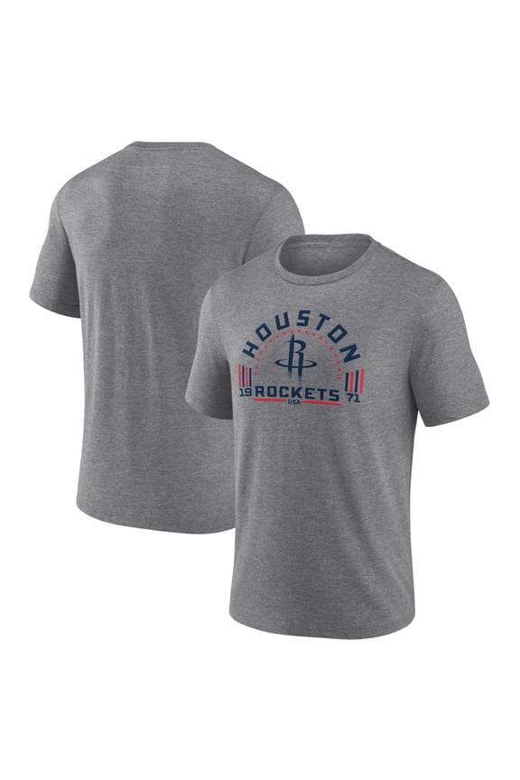 Men's Gray Houston Rockets Team Freedom Tri-Blend T-Shirt