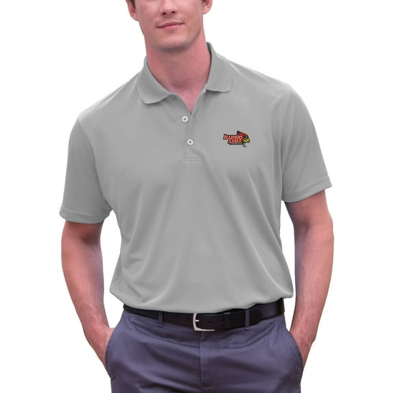 Men's Gray Illinois State Redbirds Big & Tall Vansport Omega Tech Polo