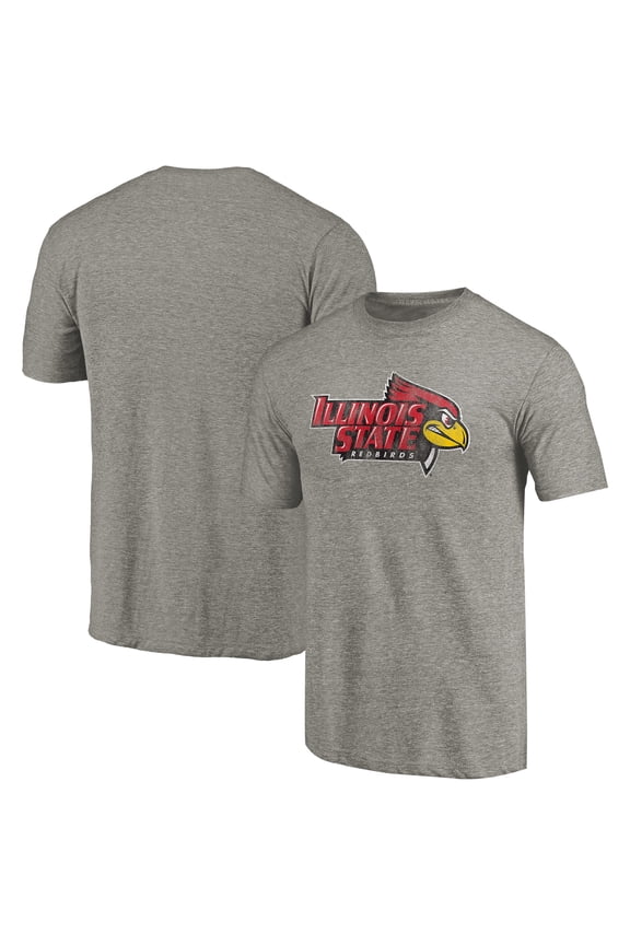 Men's Gray Illinois State Redbirds Classic Primary Tri-Blend T-Shirt