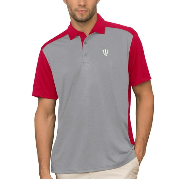 Men's Gray Indiana Hoosiers Vansport Two-Tone Polo