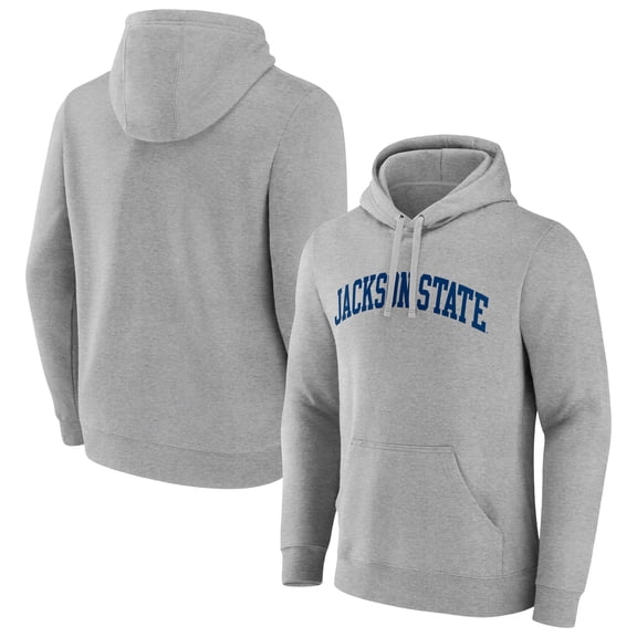 Men's Gray Jackson State Tigers Basic Arch Pullover Hoodie