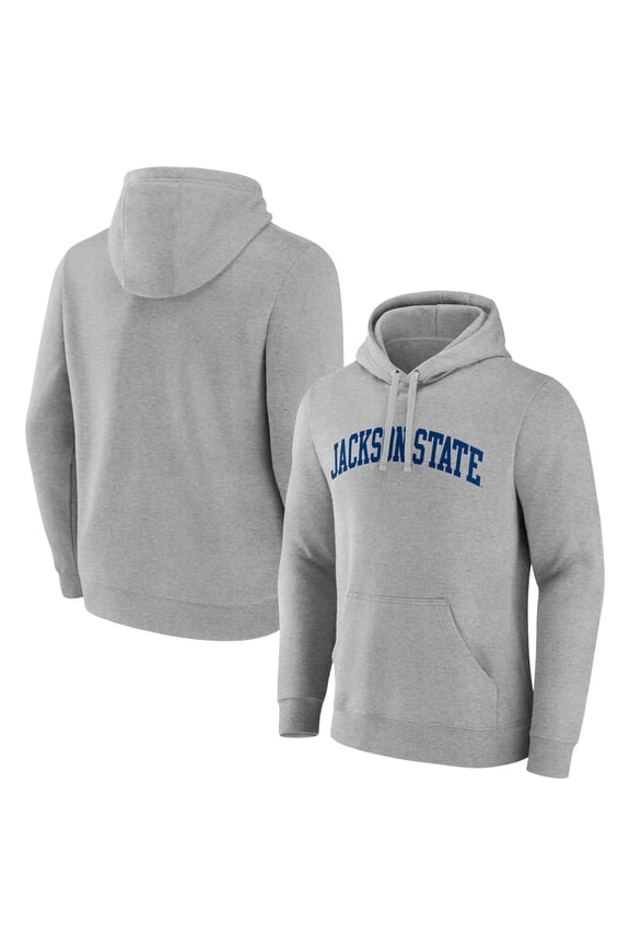 Men's Gray Jackson State Tigers Basic Arch Pullover Hoodie