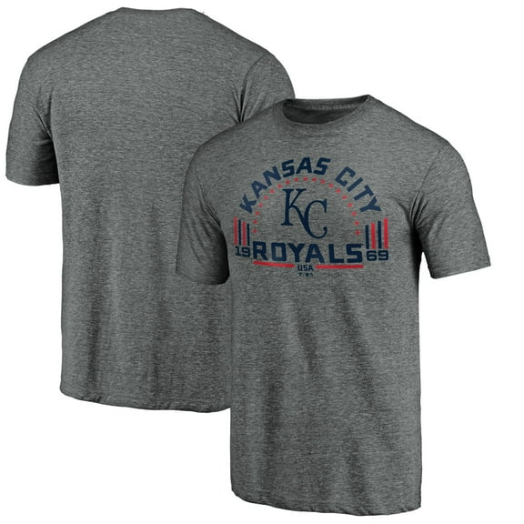 Men's Gray Kansas City Royals Team Freedom Tri-Blend T-Shirt