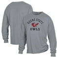 thumbnail image 1 of Men's ComfortWash Gray Keene State Owls Garment Dyed Long Sleeve T-Shirt, 1 of 3