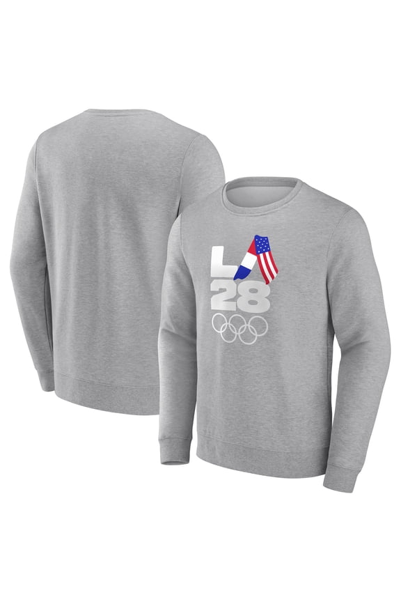 Men's Gray LA 2028 Summer Olympics Handover Pullover Sweatshirt