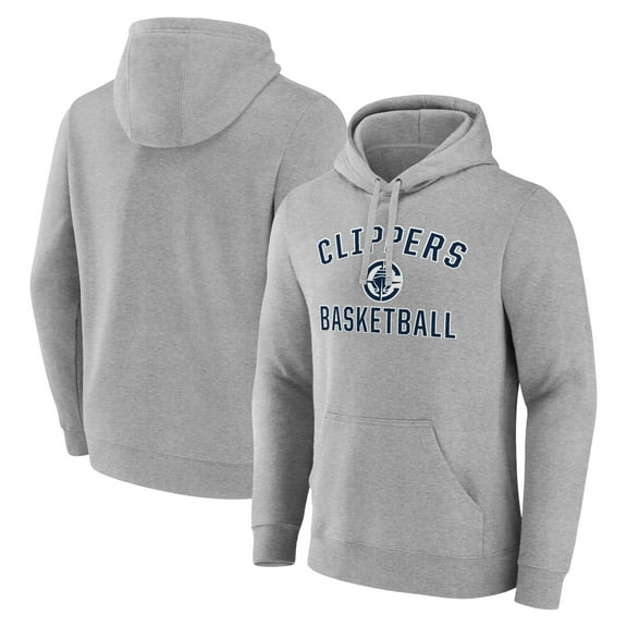 Men's  Gray LA Clippers Arch Pullover Hoodie