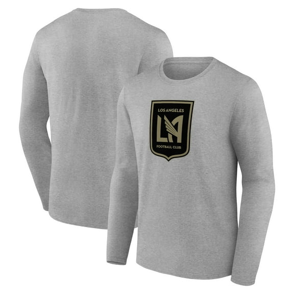Men's Gray LAFC Official Logo Long Sleeve T-Shirt