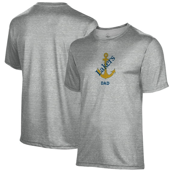 Men's Gray Lake Superior State Lakers Dad Name Drop T-Shirt