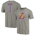 thumbnail image 1 of Men's Gray Los Angeles Lakers Greatest Dad Tri-Blend T-Shirt, 1 of 3