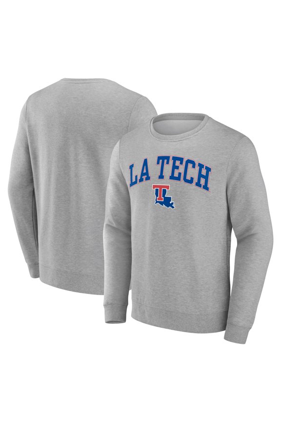 Men's Gray Louisiana Tech Bulldogs Campus Sweatshirt