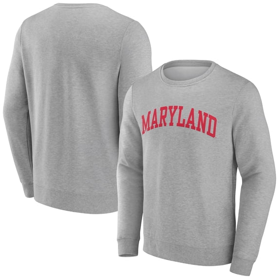 Men's Gray Maryland Terrapins Basic Arch Sweatshirt