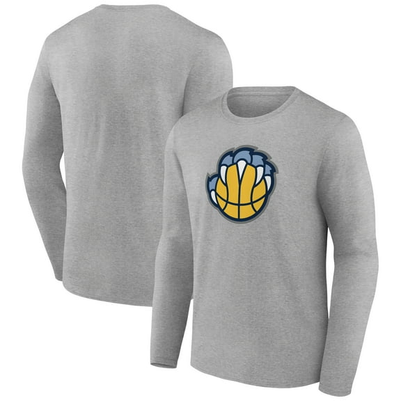 Men's Gray Memphis Grizzlies Alternate Logo Long Sleeve T-Shirt