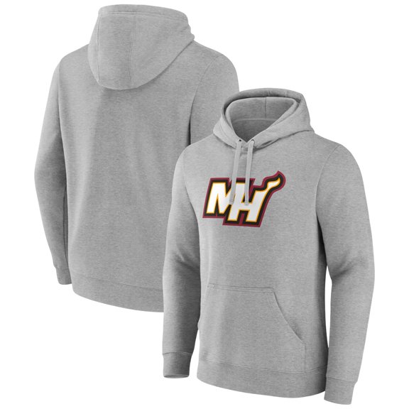 Men's Gray Miami Heat Alternate Logo Pullover Hoodie