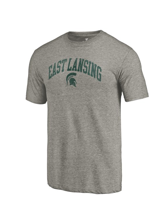 Men's Gray Michigan State Spartans Arched City Tri-Blend T-Shirt