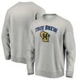 thumbnail image 1 of Men's Gray Milwaukee Brewers Heater Pullover Sweatshirt, 1 of 3