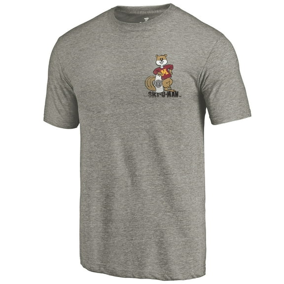 Men's Gray Minnesota Golden Gophers College Vault Left Chest Distressed Tri-Blend T-Shirt