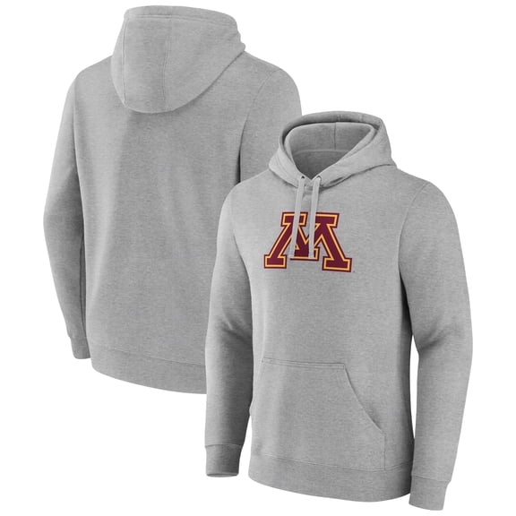 Men's Gray Minnesota Golden Gophers Logo Pullover Hoodie